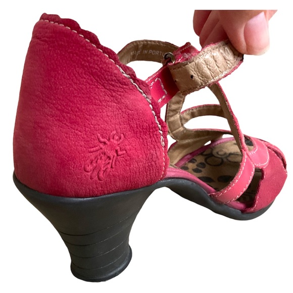 Fly London Red and Pink Heel Shoes, Size 37 Christmas - Picture 8 of 8